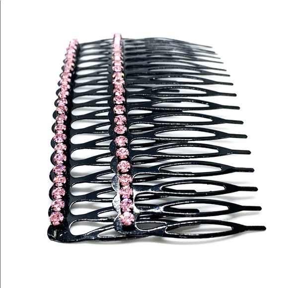 Pink Rhinestone Hair Accessories set of two - Picture 5 of 6